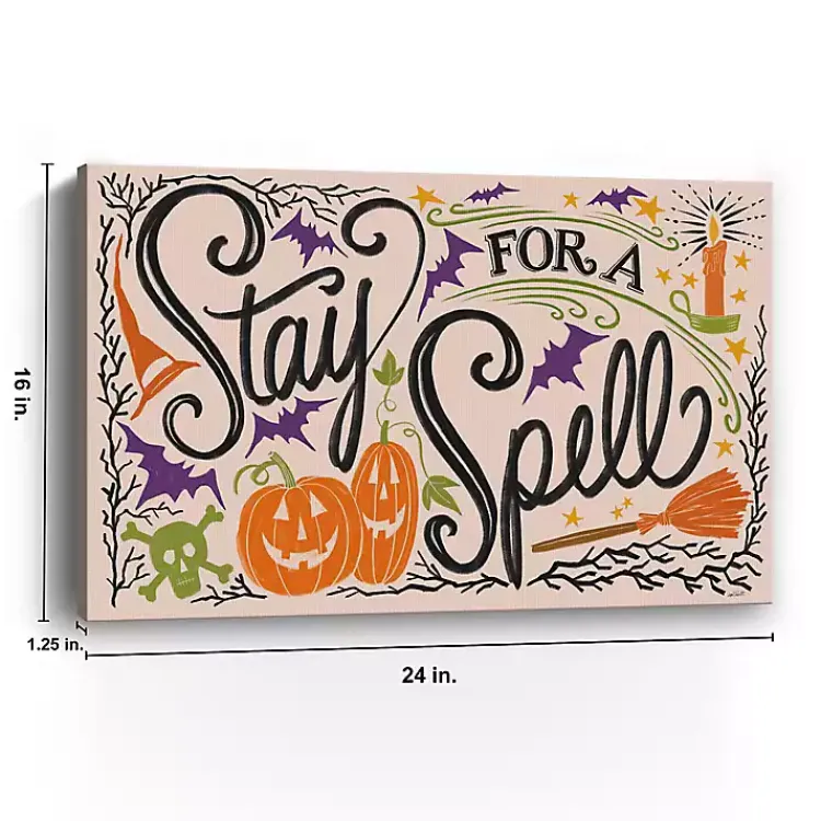 Clearance Stay For A Spell Halloween Wall Plaque Halloween