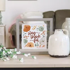 Hot Stay Thankful Pumpkins Framed Wall Plaque Fall