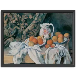 Kirklands Home Canvas Art|Still Life with a Curtain Framed Canvas Art Print Multi