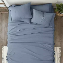 Kirklands Home Bed Sheets|Stone 4-pc. Twin Sheet Set Blue