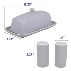 Kirklands Home Kitchen Accessories|Stone Stoneware 7-pc. Kitchen Accessories Set Gray