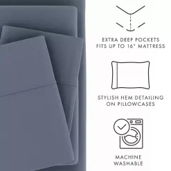 Kirklands Home Bed Sheets|Stone Ultra Soft 4-pc. Full Sheet Set Gray