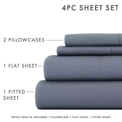 Kirklands Home Bed Sheets|Stone Ultra Soft 3-pc. Twin XL Sheet Set Gray