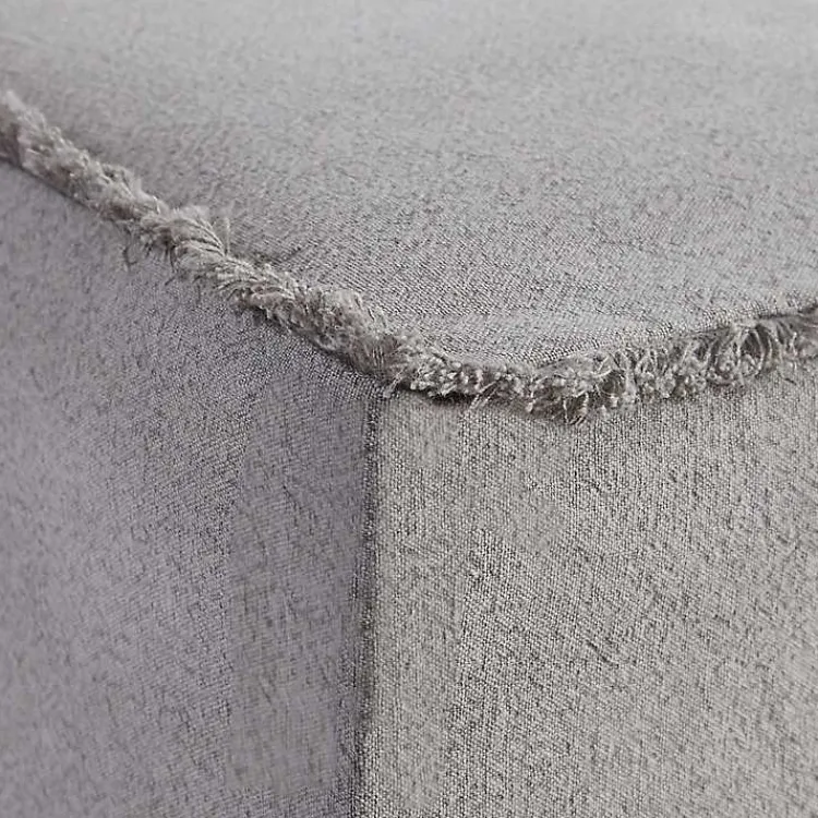 Kirklands Home Dining Chairs|Stonewash Fringe Slipcover Dining Chairs, Set of 2 Gray