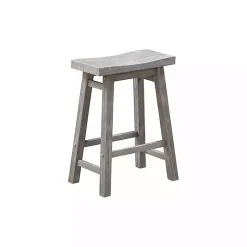 Kirklands Home Bar Stools & Counter Height Stools|Storm Sonoma Saddle Counter Stools, Set of 2 Gray