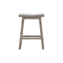 Kirklands Home Bar Stools & Counter Height Stools|Storm Sonoma Saddle Counter Stools, Set of 2 Gray