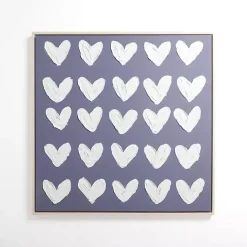 Kirklands Home Canvas Art|Stucco Hearts Framed Canvas Art Prints