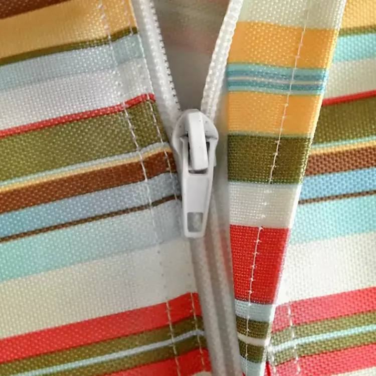 Kirklands Home Outdoor Dining|Summer Stripe Outdoor Round Zipper Table Cloth Multi