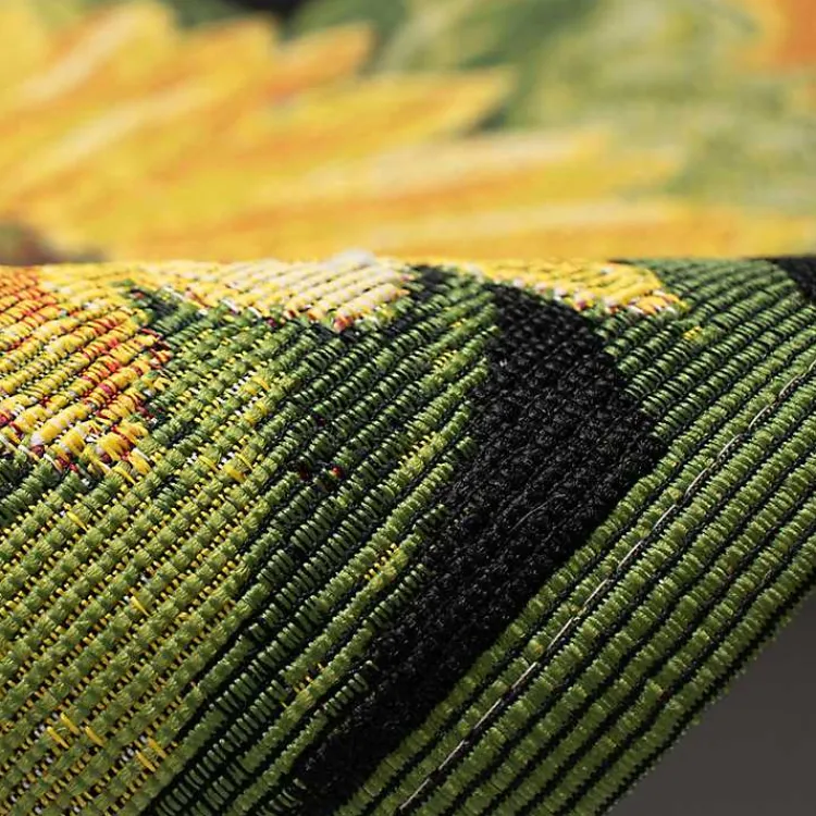 Kirklands Home Outdoor Rugs|Sunflower Blossoms Indoor/Outdoor Rug, 3x4