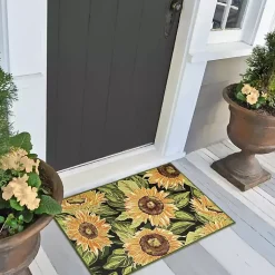 Kirklands Home Outdoor Rugs|Sunflower Blossoms Indoor/Outdoor Rug, 3x4