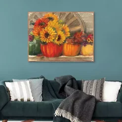 Sale Sunflower Still Life Framed Canvas Art Print Fall