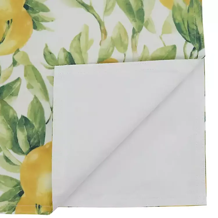 Kirklands Home Table Linens|Sunny Lemon Print Table Runner