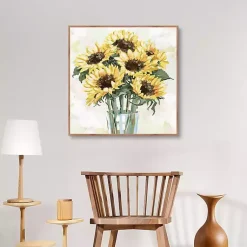 Kirklands Home Canvas Art|Sunny Sunflowers Framed Canvas Art Print