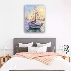Kirklands Home Canvas Art|Sunset Boat Canvas Art Print Multi