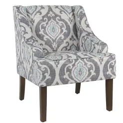 Kirklands Home Accent Chairs|Suri Blue Swoop Accent Chair