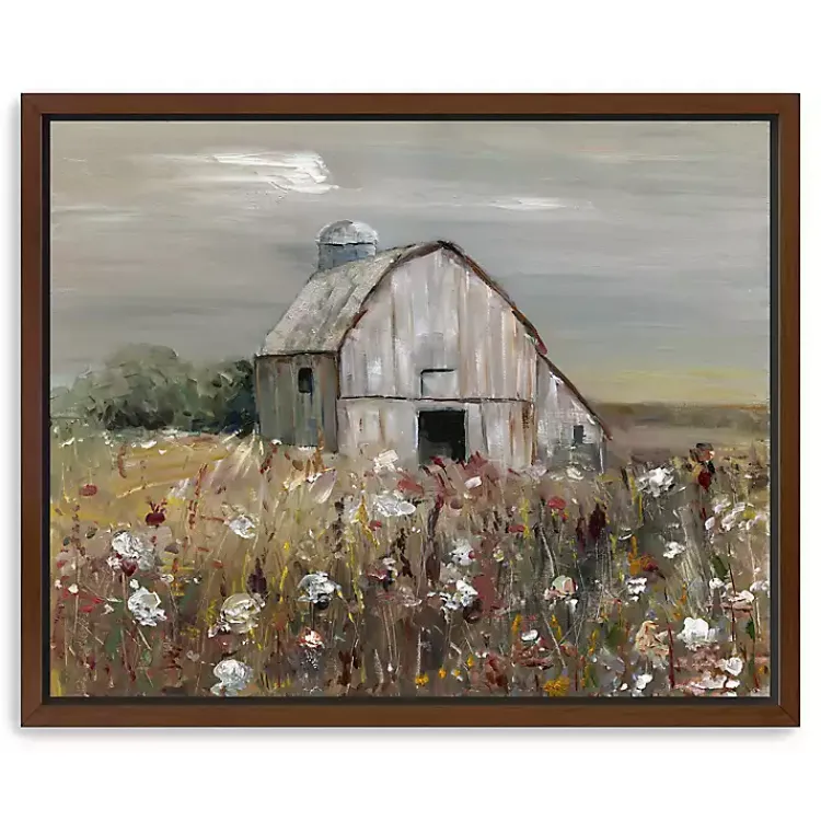 Kirklands Home Canvas Art|Swatland Wildflower Barn Framed Canvas Art Print