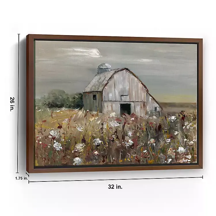 Kirklands Home Canvas Art|Swatland Wildflower Barn Framed Canvas Art Print