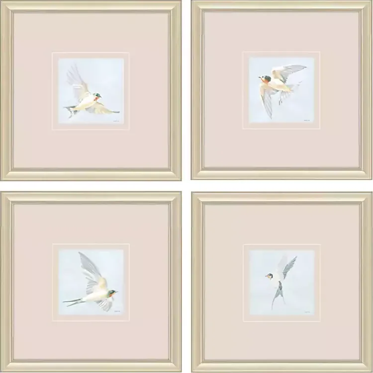 Kirklands Home Framed Art|Swift Birds Framed Art Prints, Set of 4