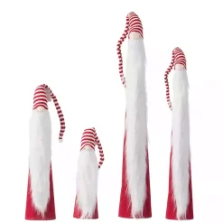 Outlet Tall Red and White Santa Gnomes, Set of 4 Christmas Decorations
