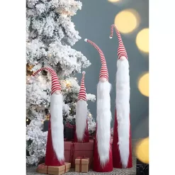 Outlet Tall Red and White Santa Gnomes, Set of 4 Christmas Decorations