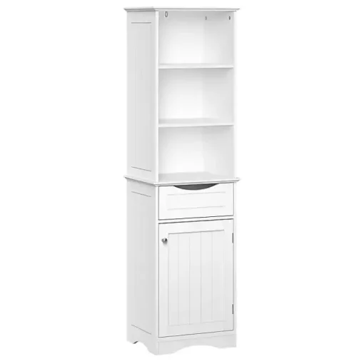 Kirklands Home Cabinets & Sideboards|Tall Open Shelves Cabinet White