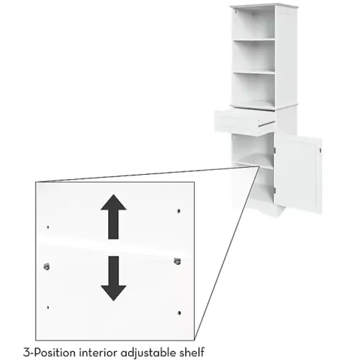 Kirklands Home Cabinets & Sideboards|Tall Open Shelves Cabinet White