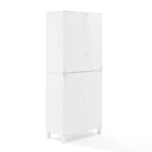 Kirklands Home Cabinets & Sideboards|Tall Triangle 4-Door Wood Cabinet White