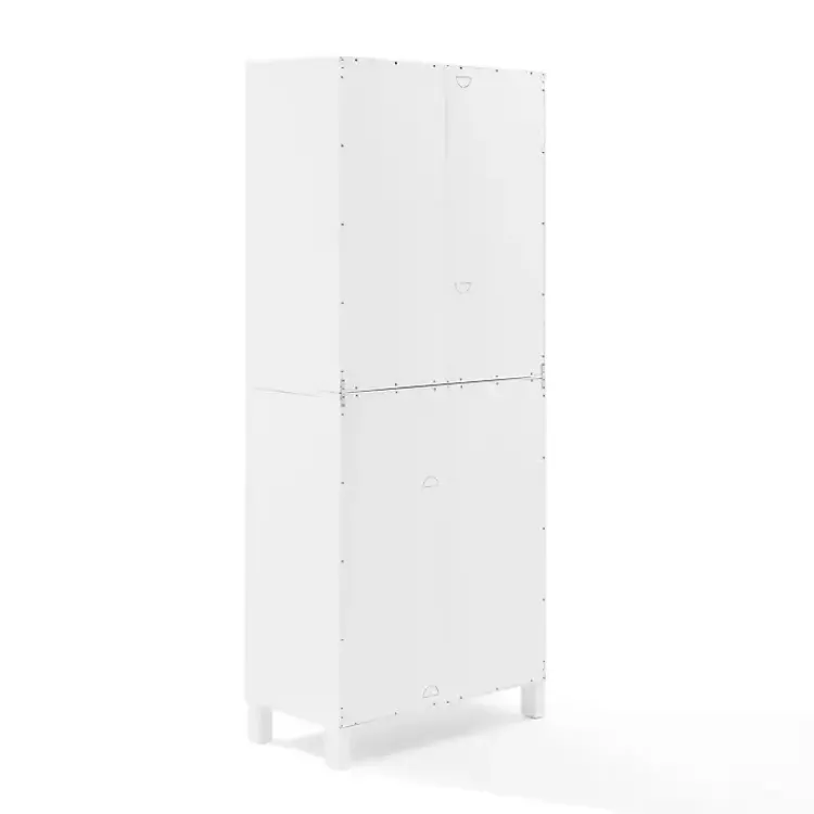 Kirklands Home Cabinets & Sideboards|Tall Triangle 4-Door Wood Cabinet White