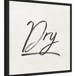 Kirklands Home Wall Quotes & Signs|Tan and Black Dry Laundry Framed Wall Plaque