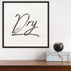 Kirklands Home Wall Quotes & Signs|Tan and Black Dry Laundry Framed Wall Plaque