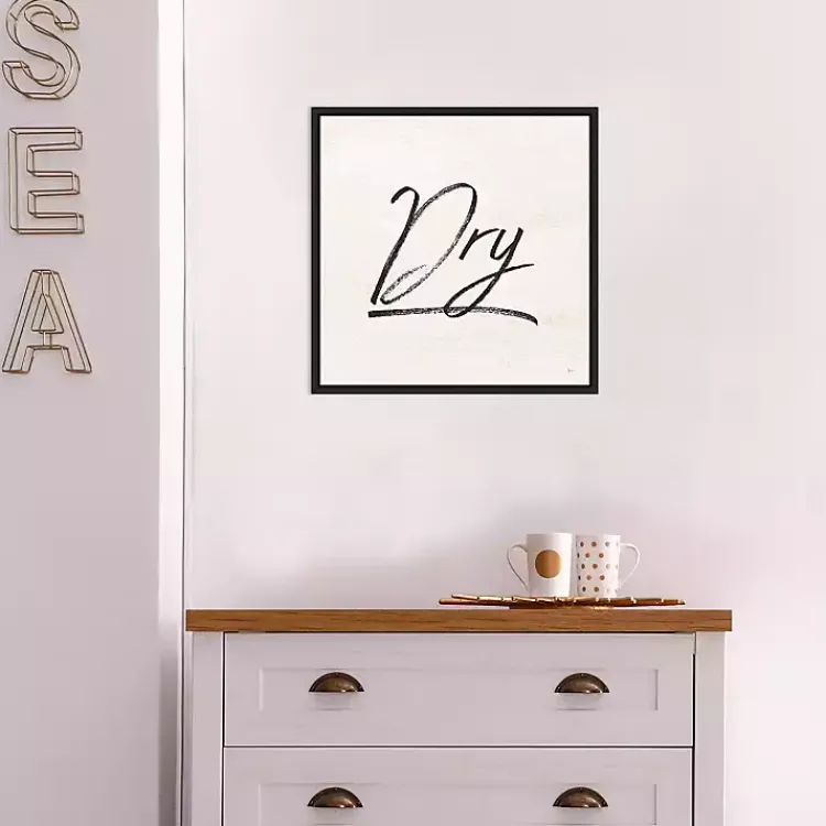 Kirklands Home Wall Quotes & Signs|Tan and Black Dry Laundry Framed Wall Plaque