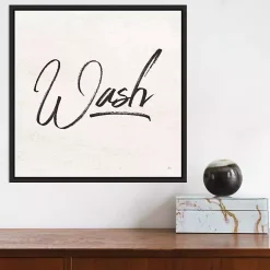 Kirklands Home Wall Quotes & Signs|Tan and Black Wash Laundry Framed Wall Plaque