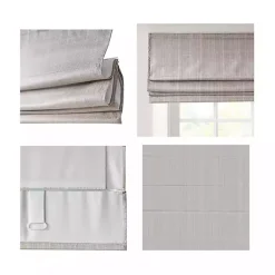 Kirklands Home Curtains & Drapes|Basketweave Cordless Roman Shade, 27 in. Tan