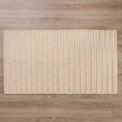 Kirklands Home Accent Rugs|Cable Knit Scatter Rug Tan