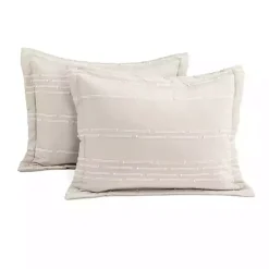 Kirklands Home Comforters|Clipped Stripe 3-pc. Cali King Comforter Set Tan