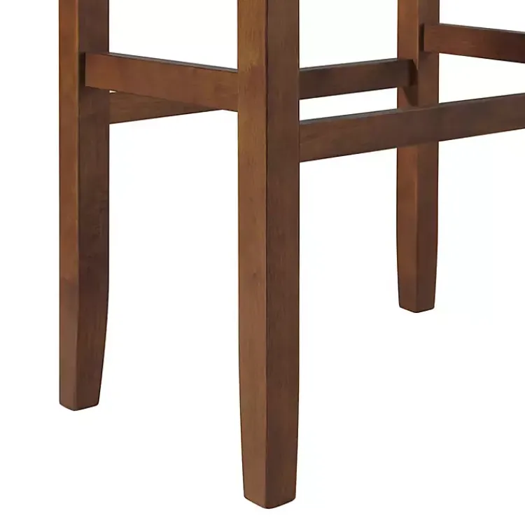 Kirklands Home Bar Stools & Counter Height Stools|Faux Leather Madison Walnut Bar Stool Tan