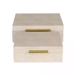 Sale Faux Shagreen 2-pc. Square Decorative Boxes Baskets & Boxes