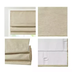 Kirklands Home Curtains & Drapes|Faux Silk Room Darkening Roman Shade, 31 in. Tan