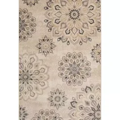 Kirklands Home Area Rugs|Floral Mini Medallions Area Rug, 5x7 Tan