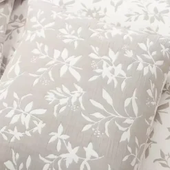 Kirklands Home Quilts|Tan Floral Reversible 3-pc. King Quilt Set