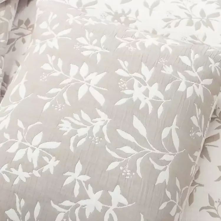 Kirklands Home Quilts|Tan Floral Reversible 3-pc. King Quilt Set