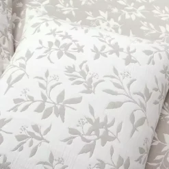 Kirklands Home Quilts|Tan Floral Reversible 3-pc. King Quilt Set
