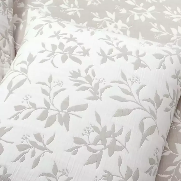 Kirklands Home Quilts|Tan Floral Reversible 3-pc. King Quilt Set