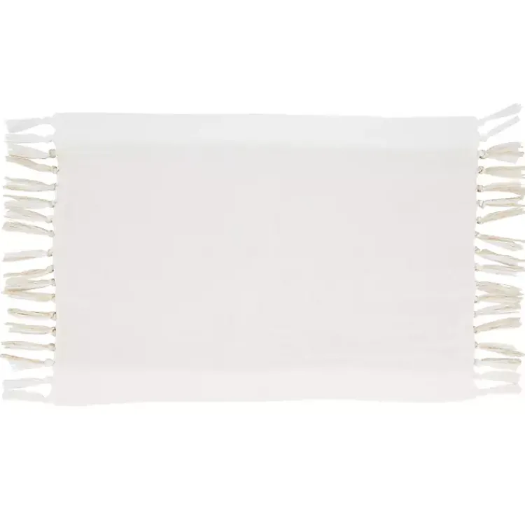 Kirklands Home Table Linens|Tan Fringed Two Tone 4-pc. Placemat Set