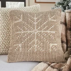 Discount Looped Snowflake Pillow Christmas Pillows