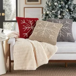 Discount Looped Snowflake Pillow Christmas Pillows