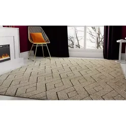 Kirklands Home Area Rugs|Modern Chevron Area Rug, 5x7 Tan