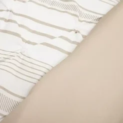 Kirklands Home Comforters|Tan Pintuck Stripe King 5-pc. Comforter Set