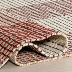 Kirklands Home Area Rugs|Plaid Emily Henderson x RugsUSA Area Rug, 4x6 Tan