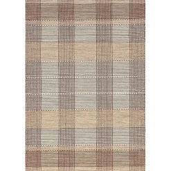 Kirklands Home Area Rugs|Plaid Emily Henderson x RugsUSA Area Rug, 5x8 Tan